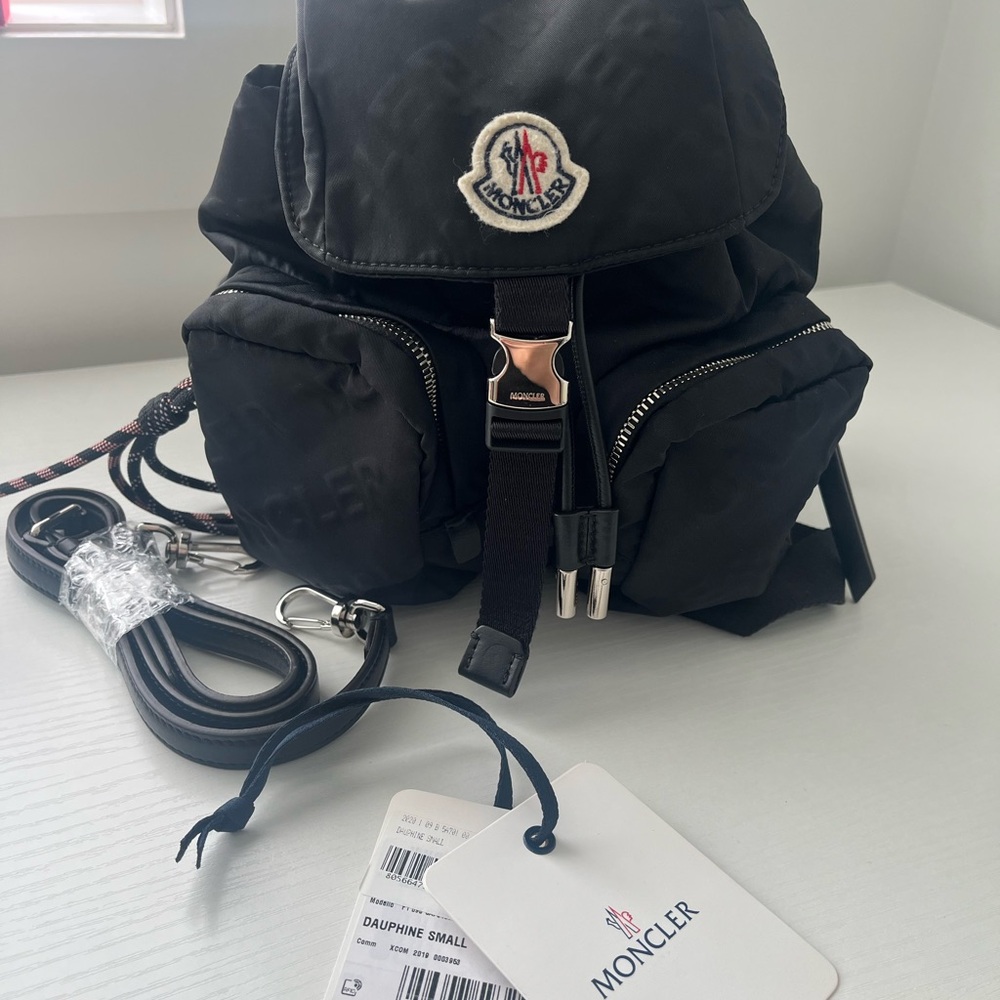 Moncler Dauphine Small Embossed 2Way Backpack Black